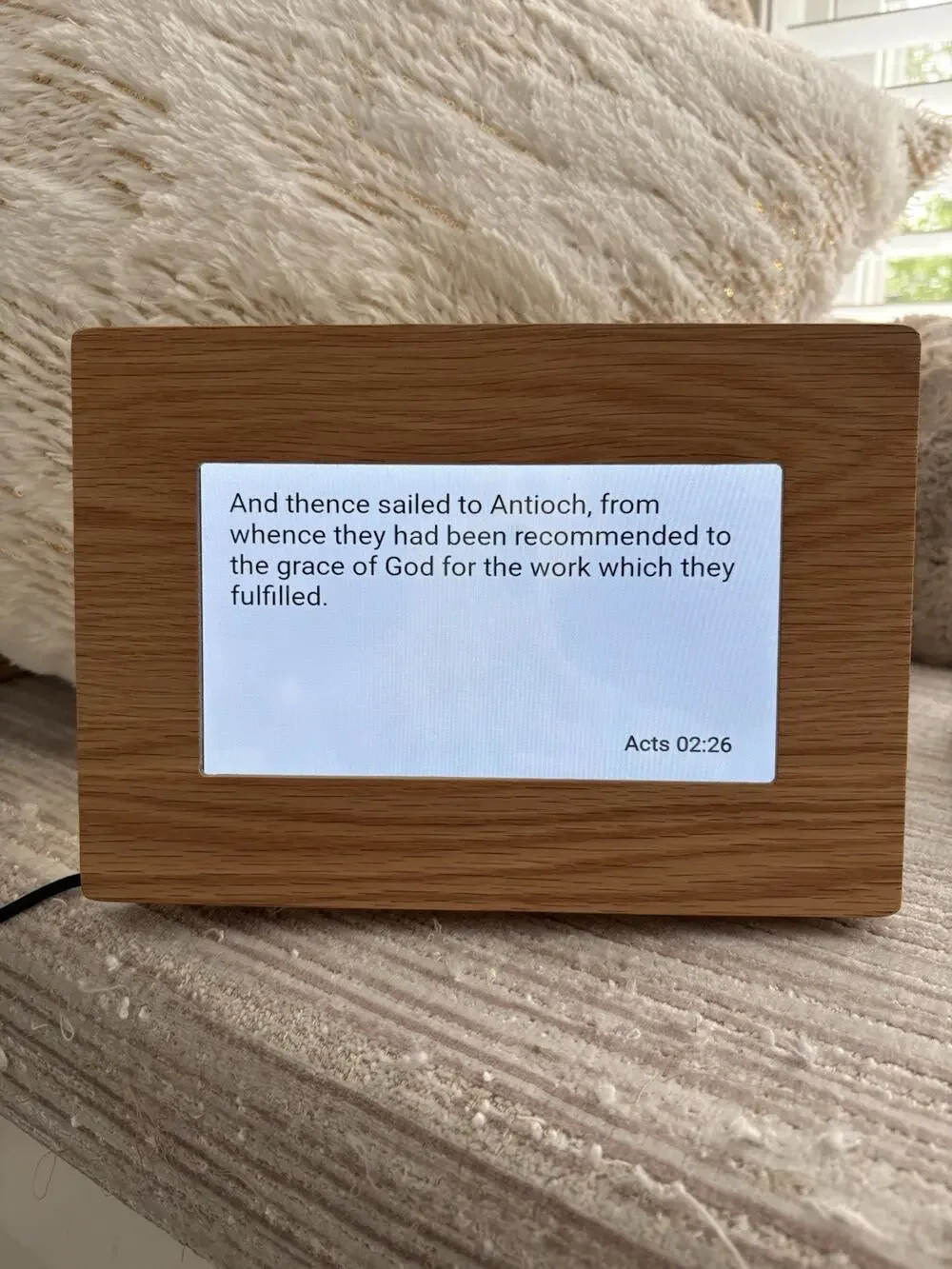 The Bible Clock In Oak Wood Scripture Verse Every Minute Tablet Clock